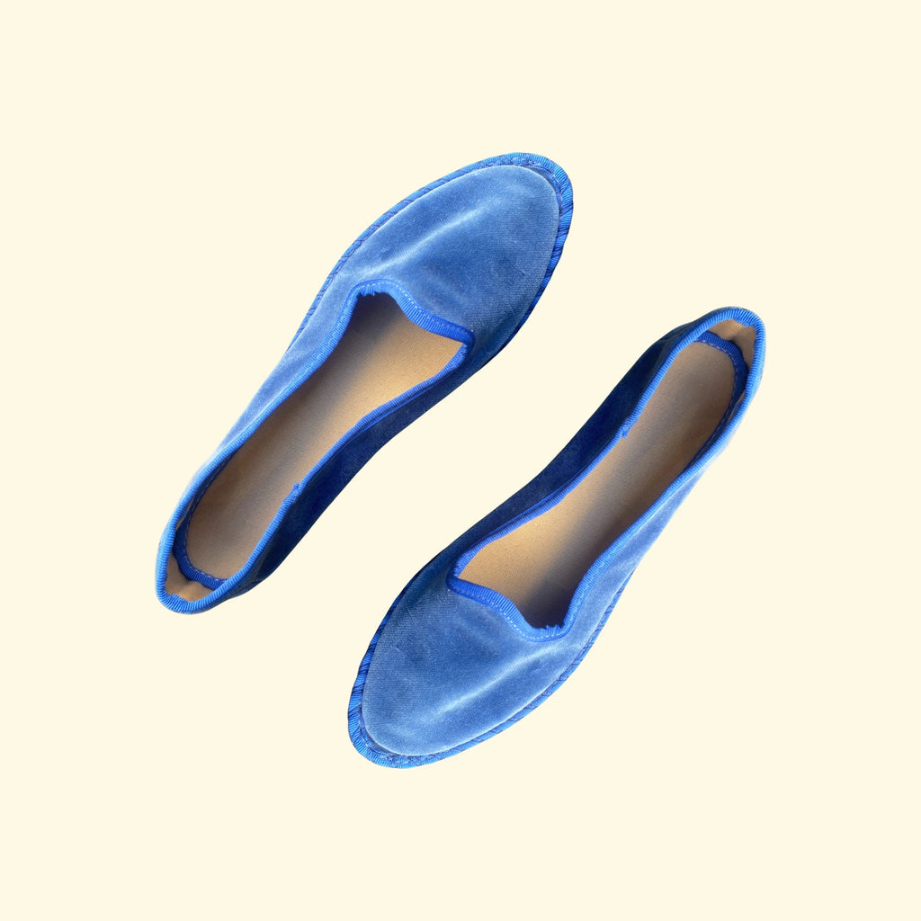 Veneciana terciopelo azulón