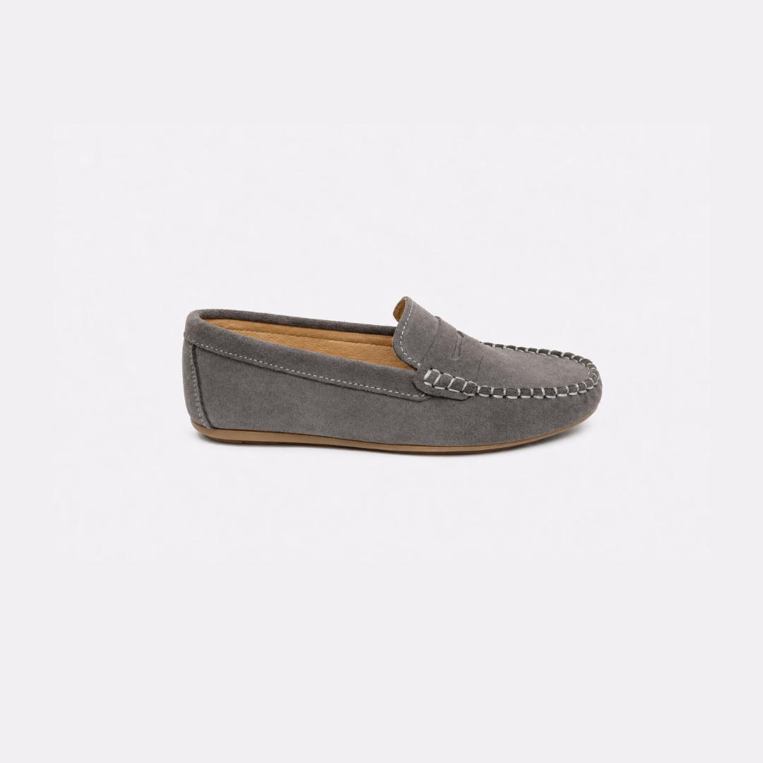 mocasín serraje gris