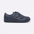 Zapato escolar azul marino cierre doble velcro de piel unisex