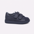 Zapato escolar marino cierre doble velcro de piel unisex