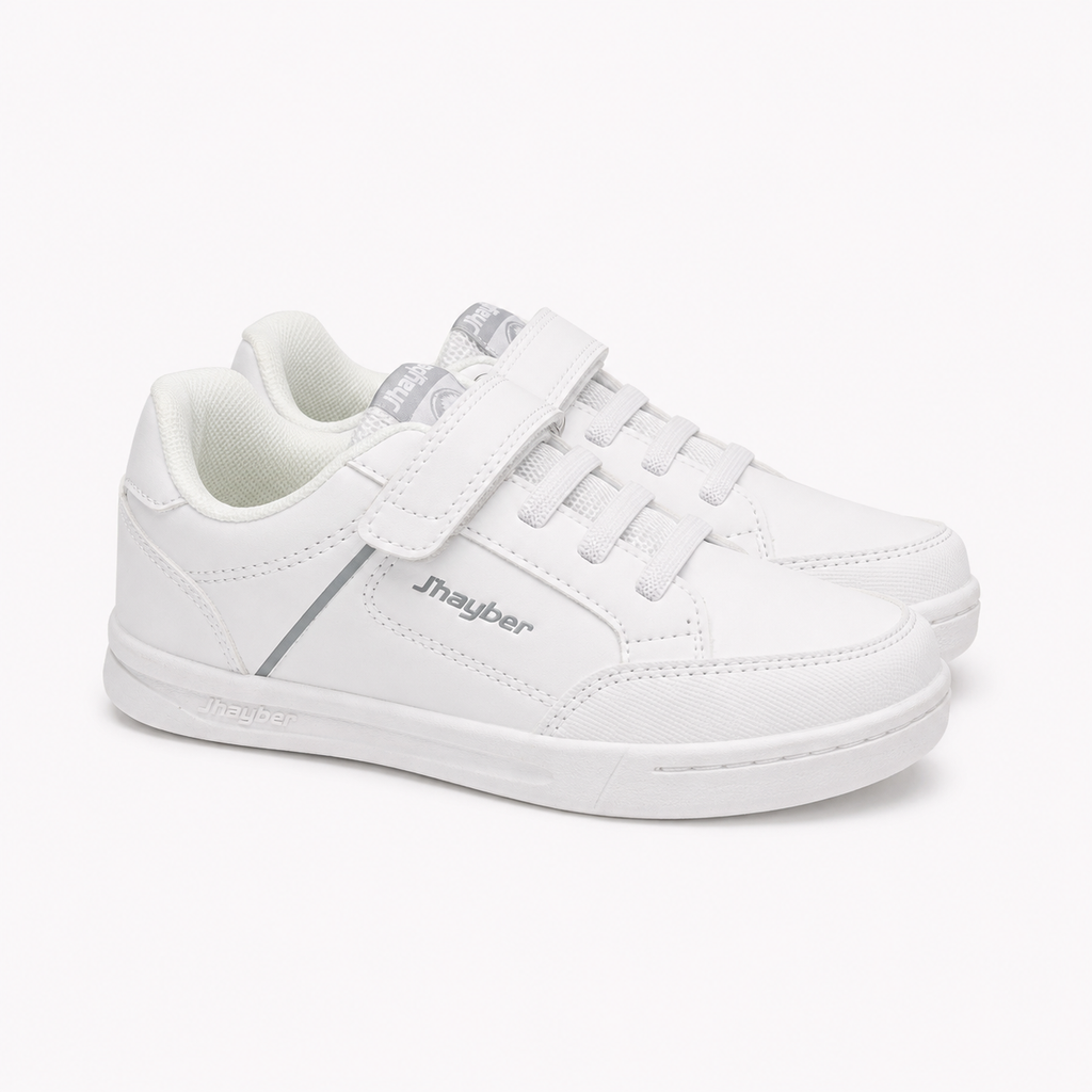 COLOSA - Deportivo blanco y detalles en gris oscuro