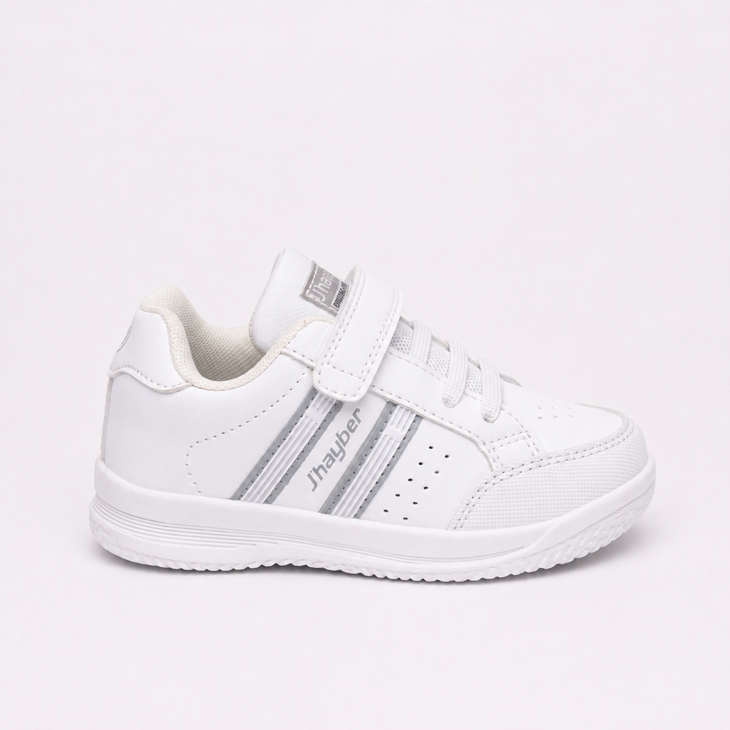 COLATE- Deportivo blanco y detalles grises