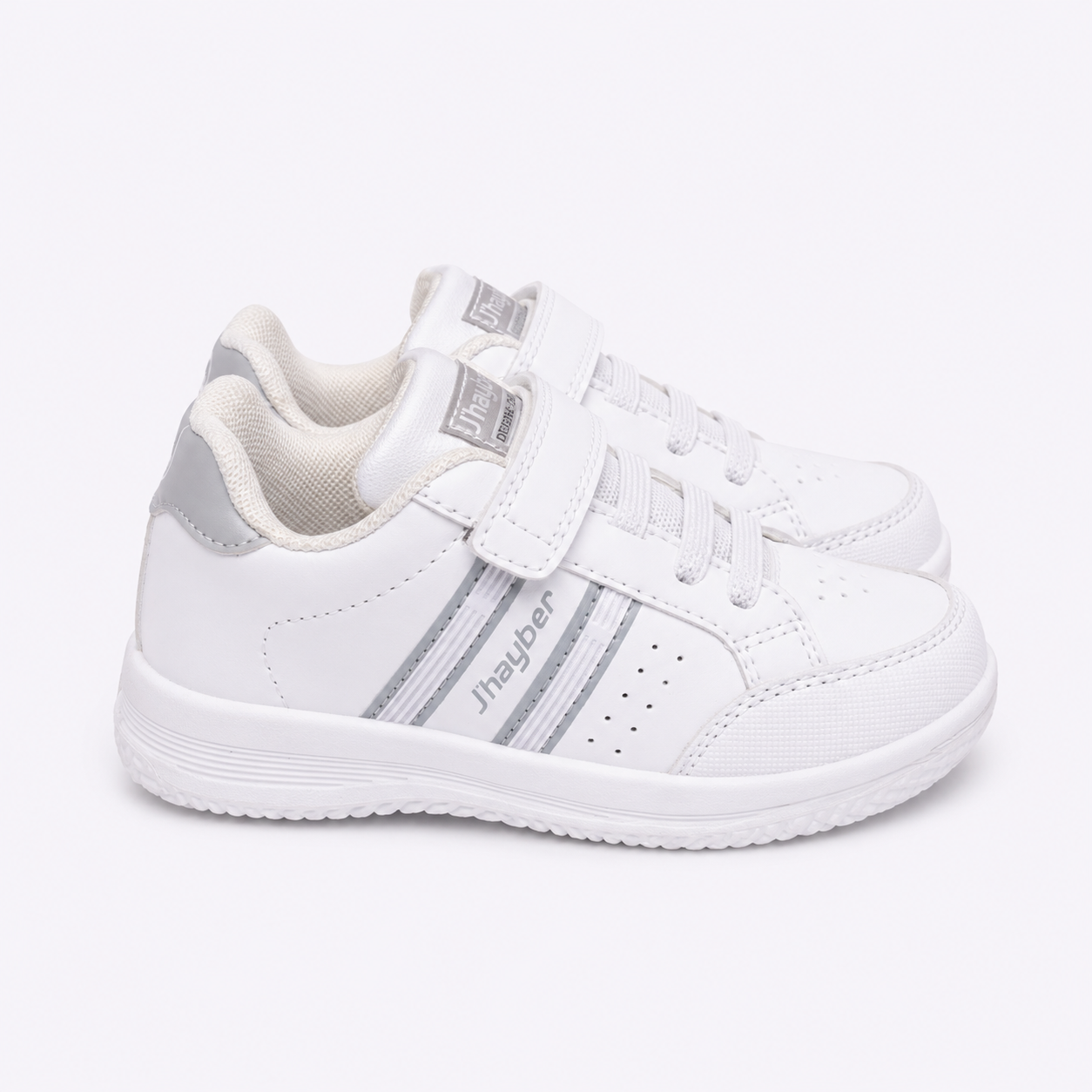 COLATE- Deportivo blanco y detalles grises