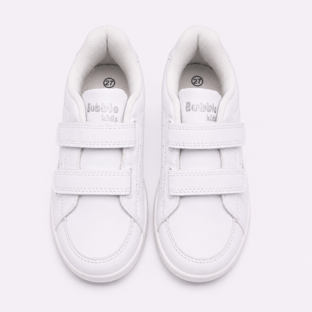BUBBLE KIDS- Deportivo blanco y detalles grises