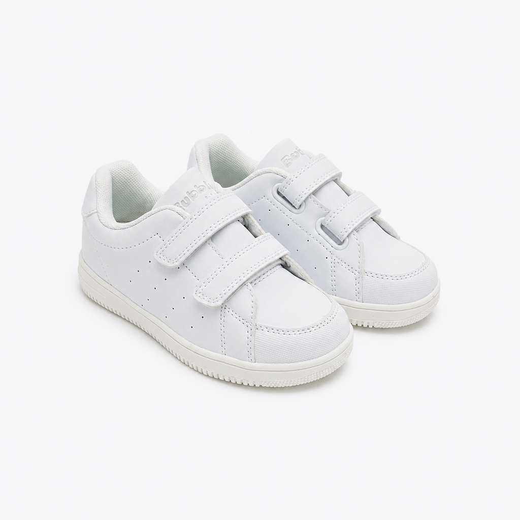 BUBBLE KIDS- Deportivo blanco y detalles grises