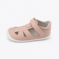 Sandalia cangrejera rosa de piel barefoot