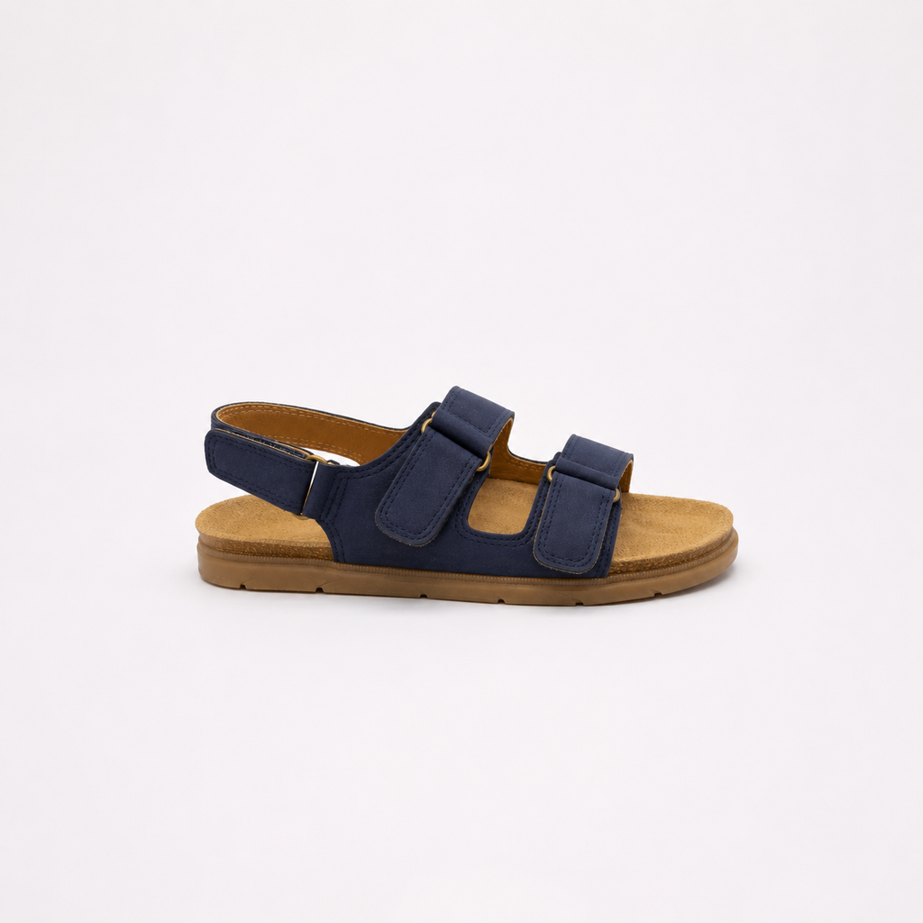 Sandalia BIO azul con cierre de velcro