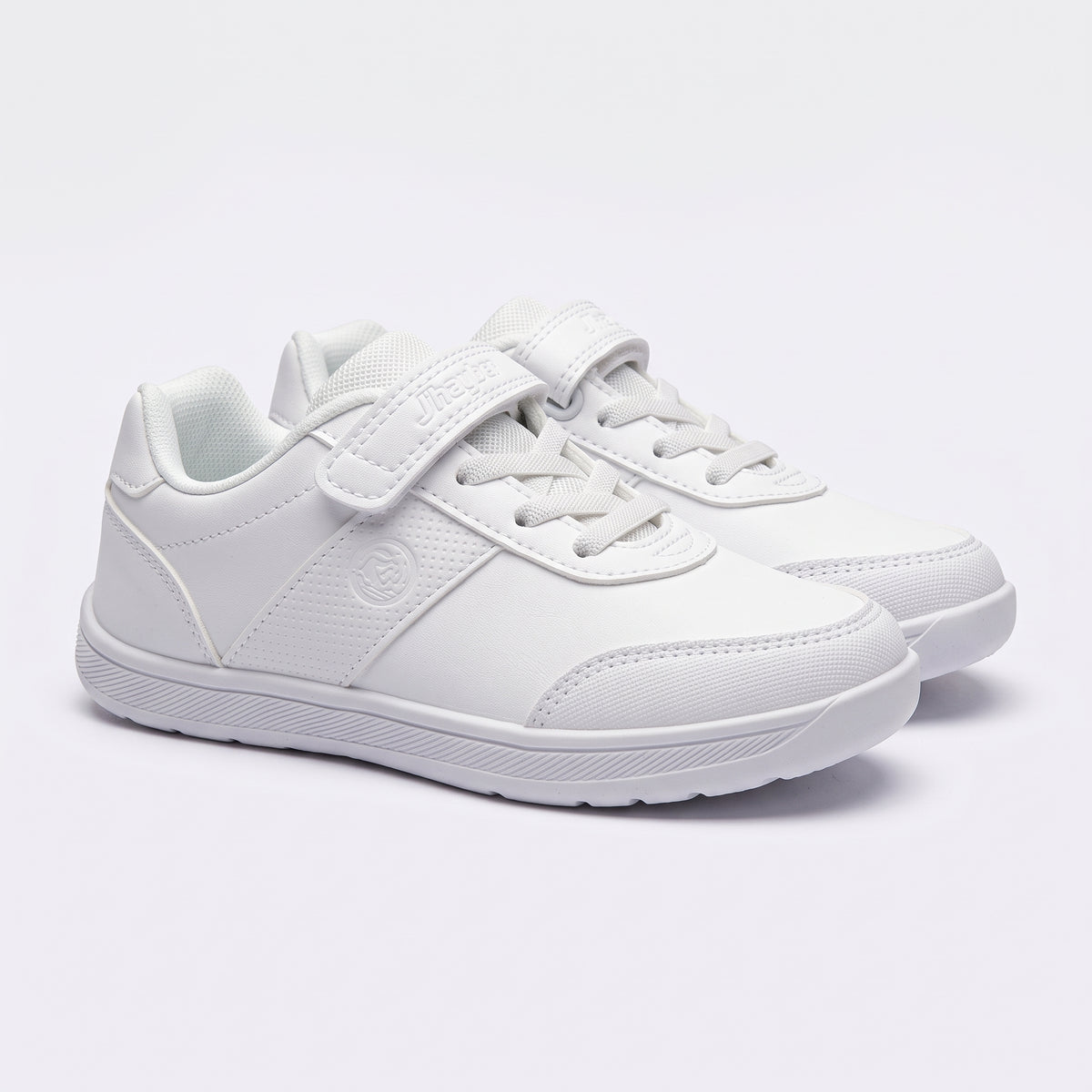BAREFOOT- Deportivo escolar blanco con cierre de velcro