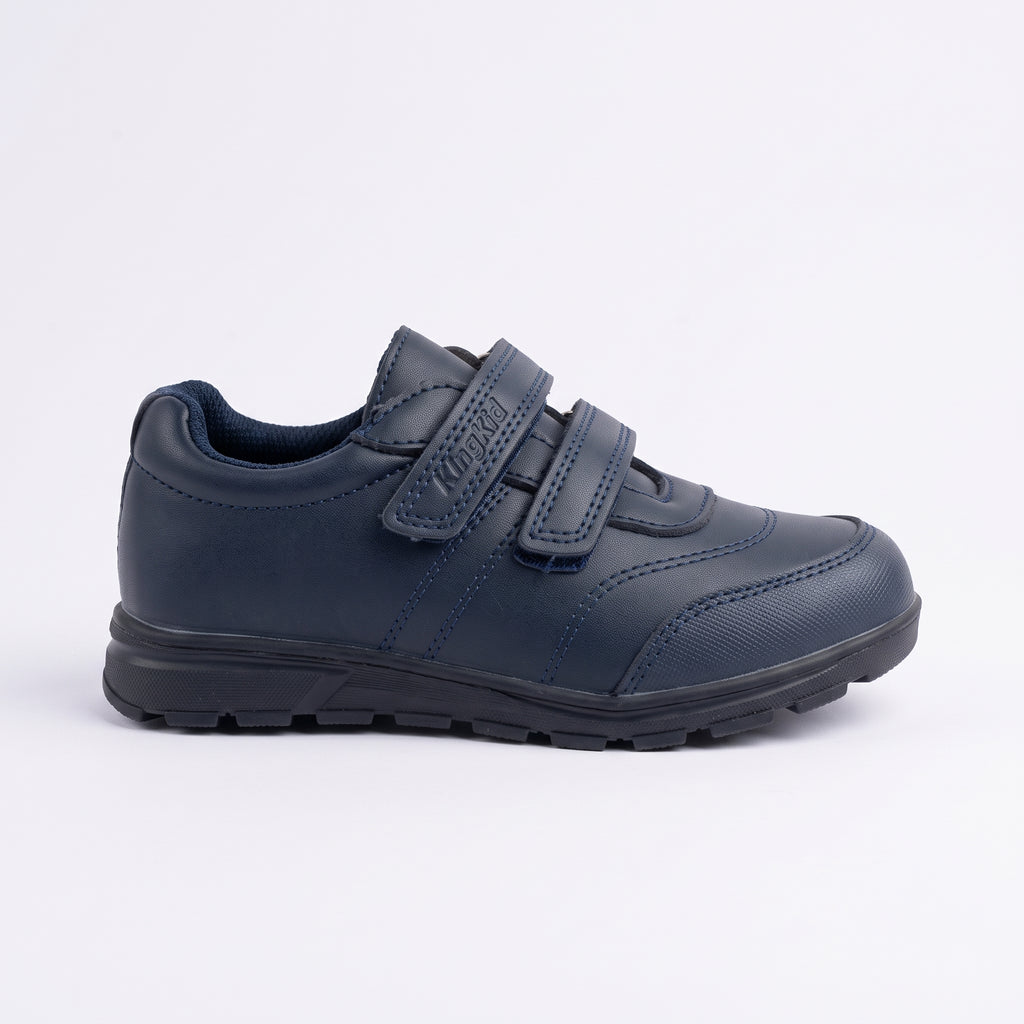 KINGKID - Zapato escolar de doble velcro azul marino