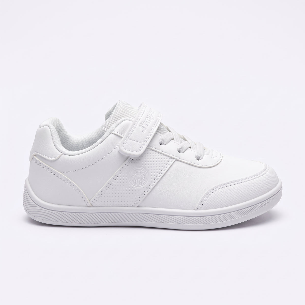 BAREFOOT- Deportivo escolar blanco con cierre de velcro