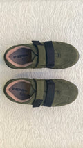 Zapato casual verde serraje velcro
