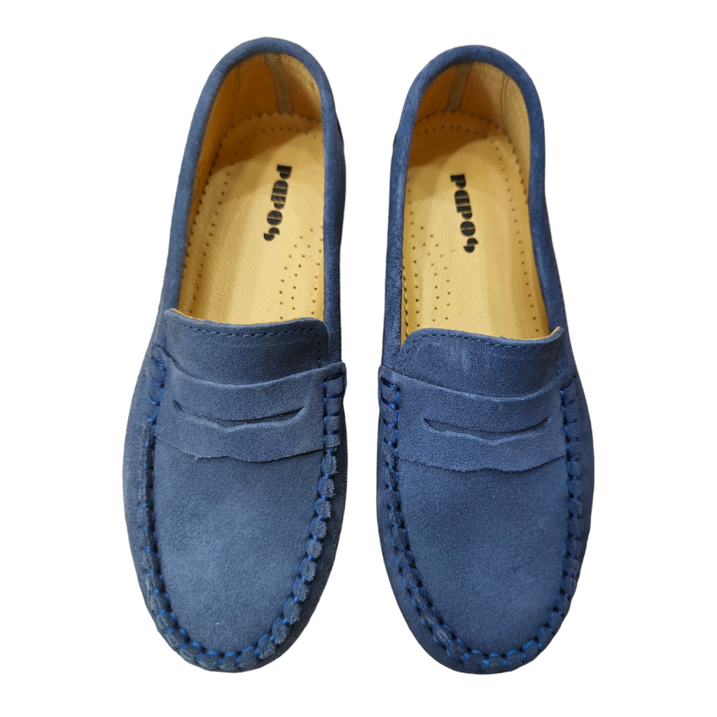 Mocasín de serraje jeans