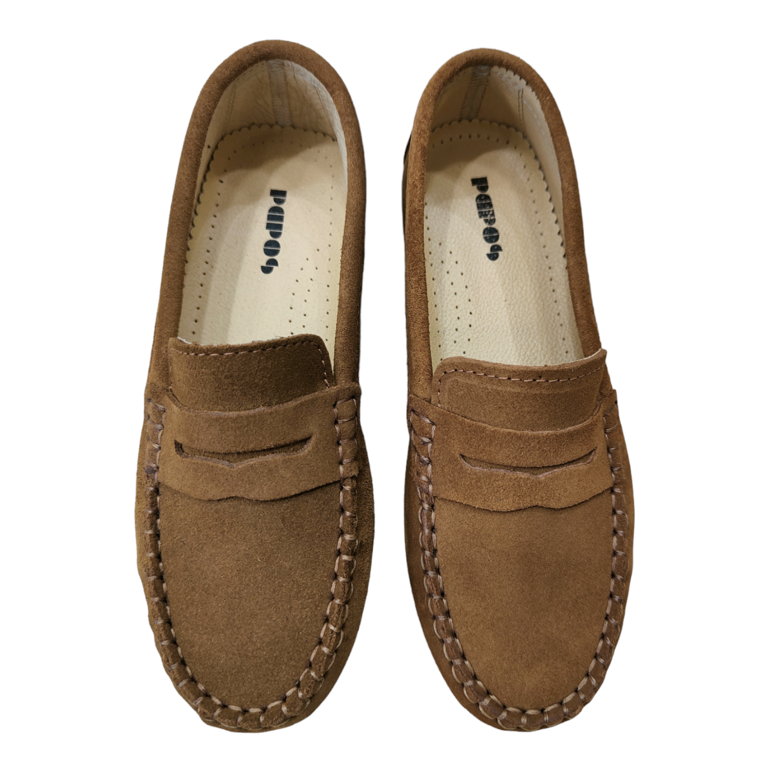 Mocasín de serraje camel
