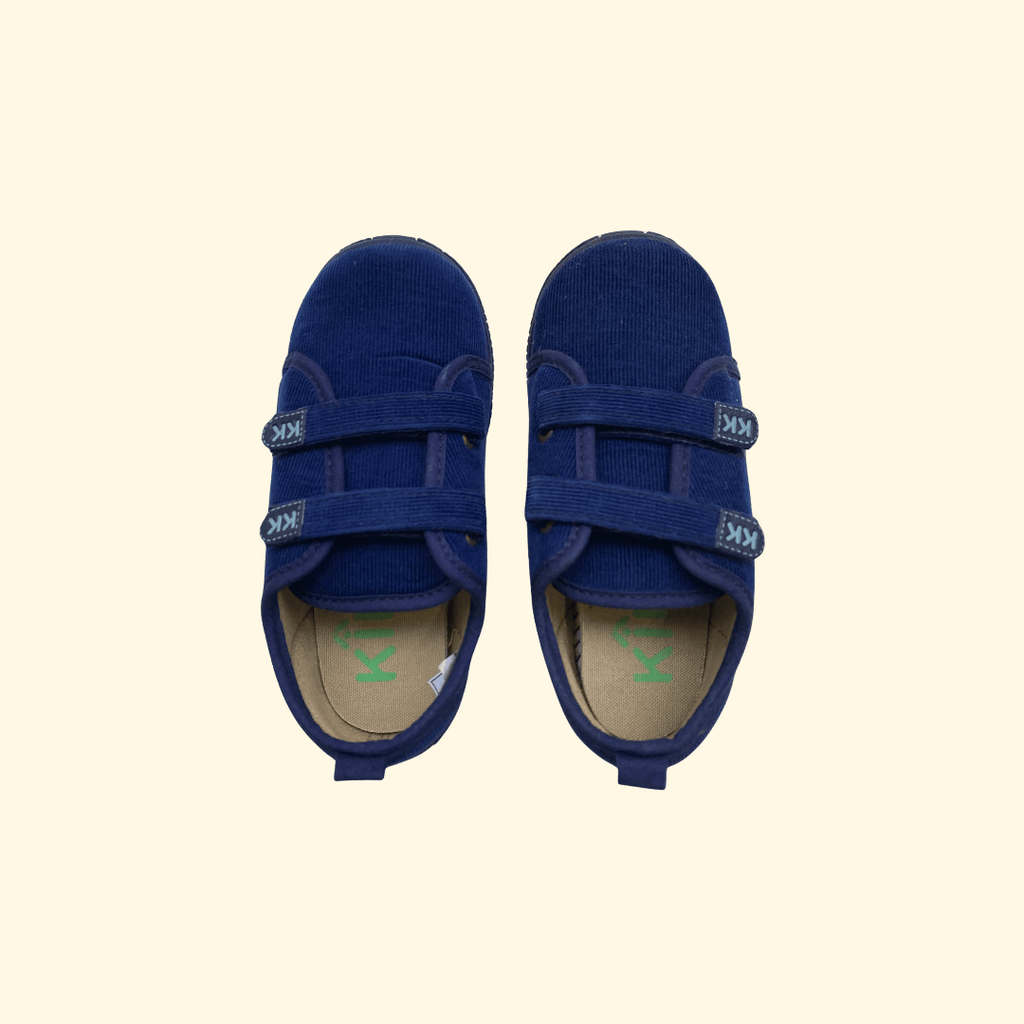 Zapatillas pana azul