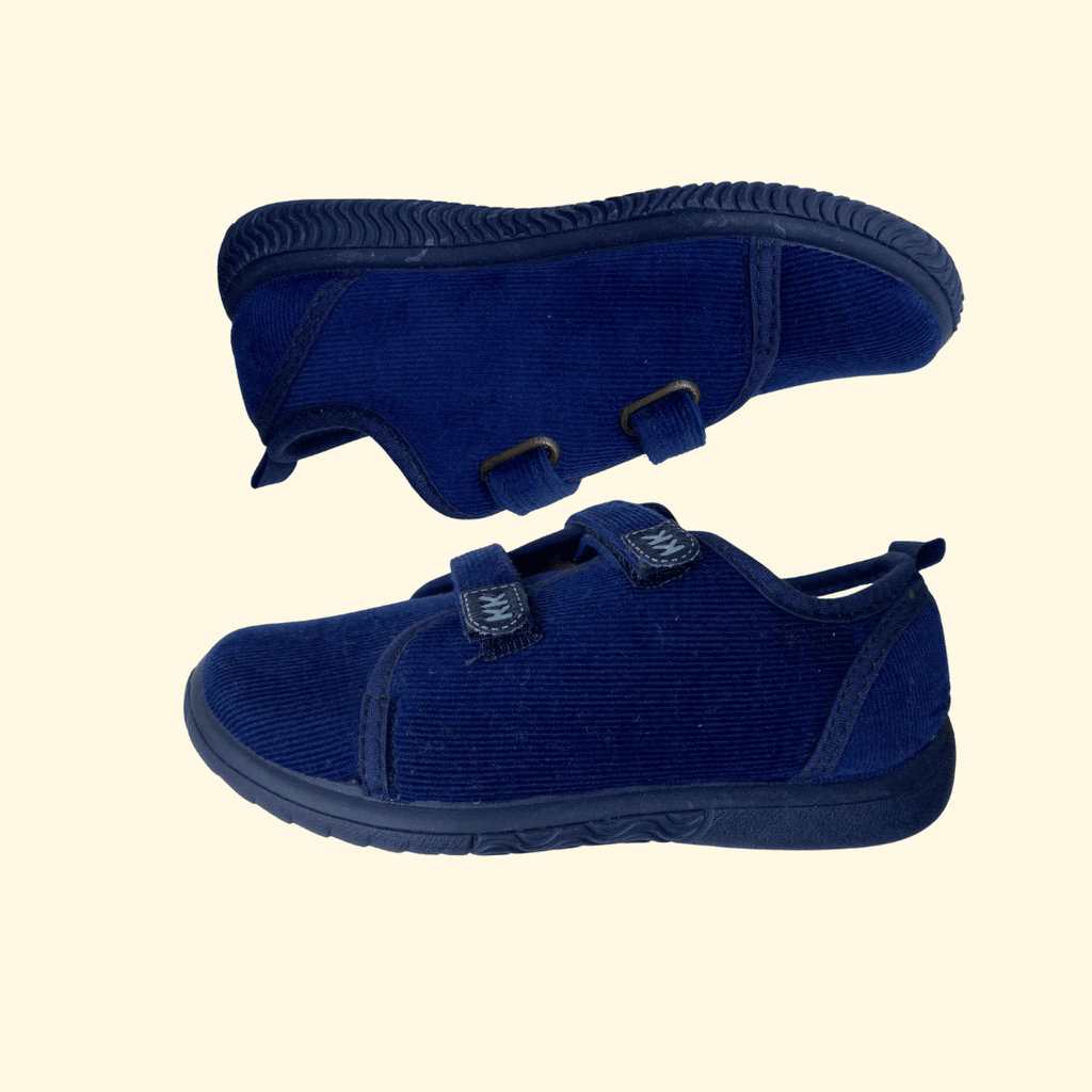 Zapatillas pana azul