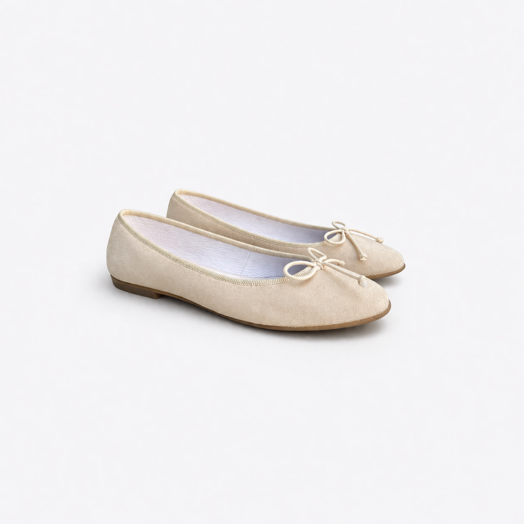 Bailarina de ante beige