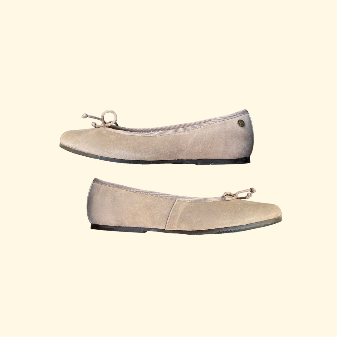 Bailarina o manoletina adaptable arena - Lyla pietra suede