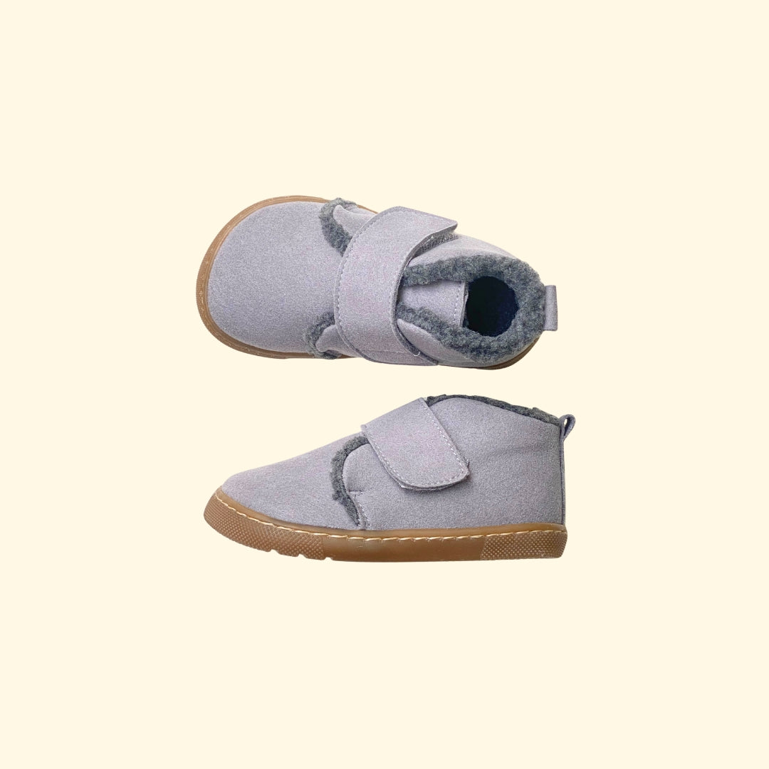 bota borreguito de piel gris smoke