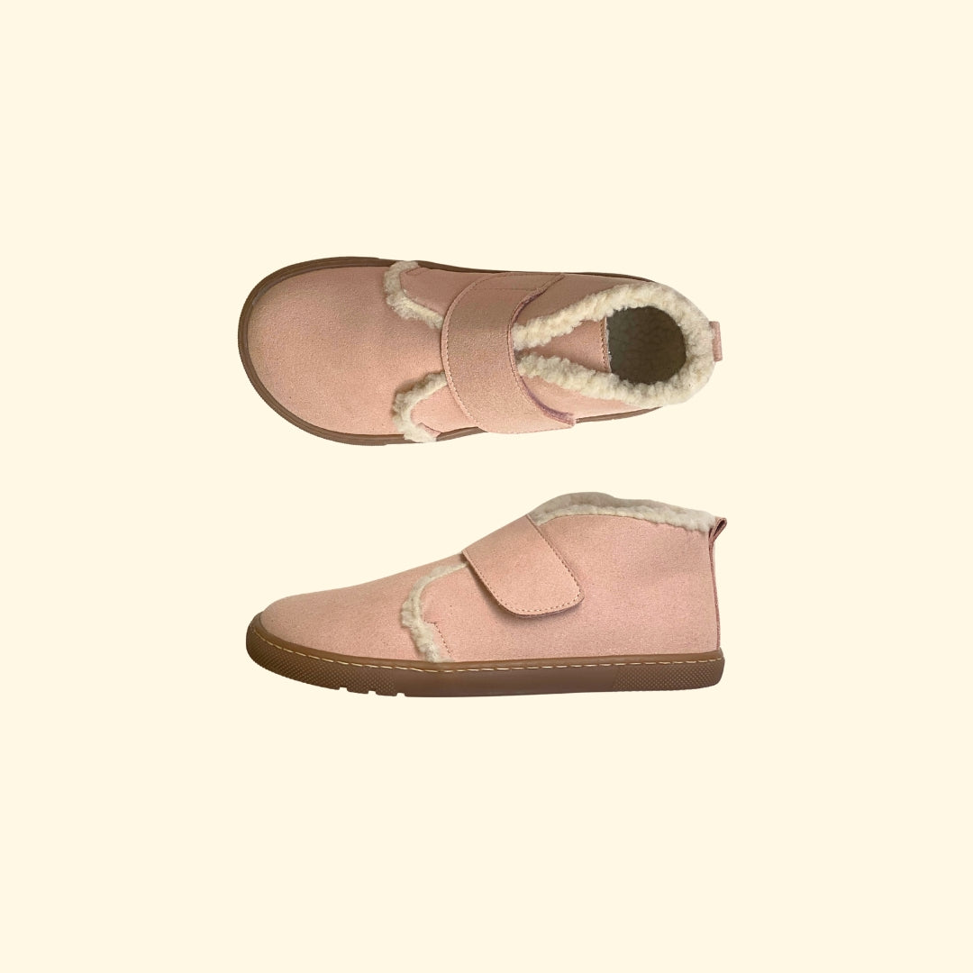 Bota borreguito piel rosa