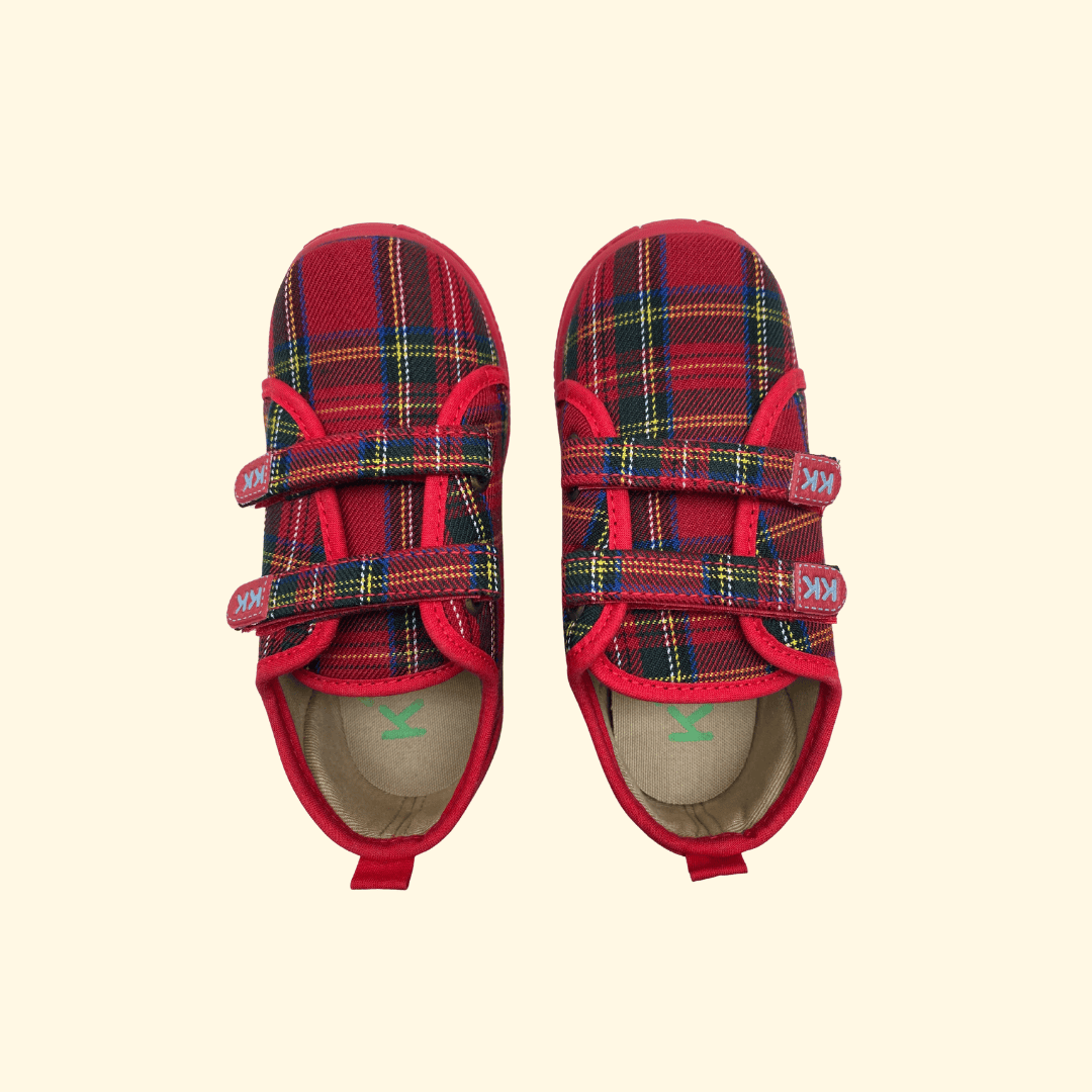 Zapatillas escocesas rojo