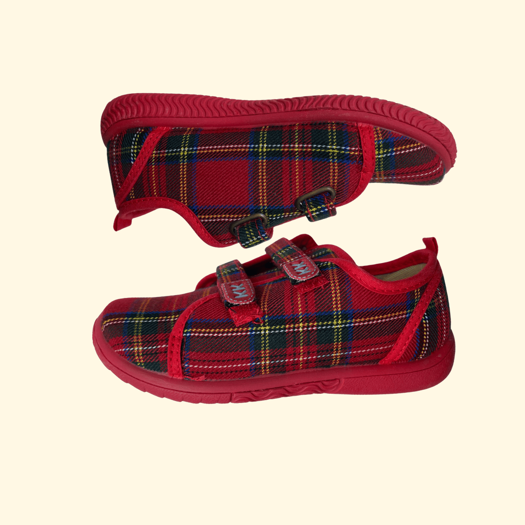 Zapatillas escocesas rojo