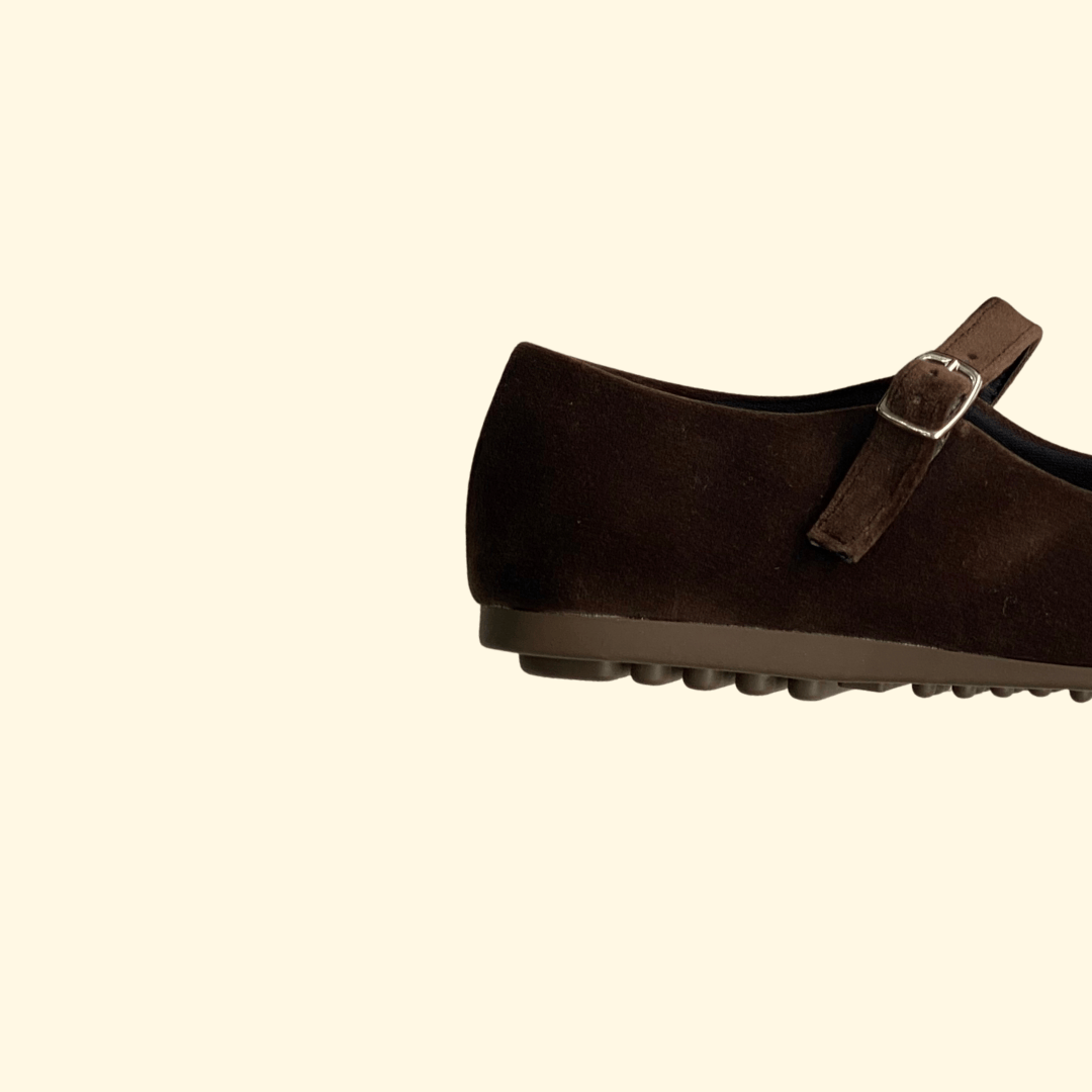 Lengua marrón chocolate mercedes terciopelo