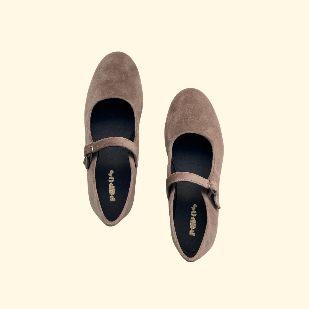 Lengua taupe mercedes terciopelo