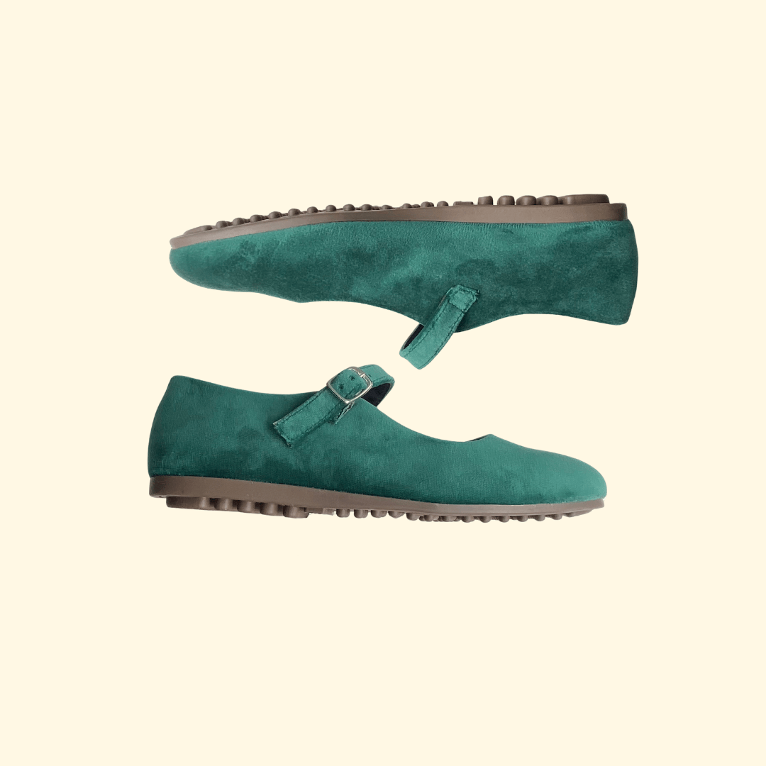 Lengua verde botella mercedes terciopelo