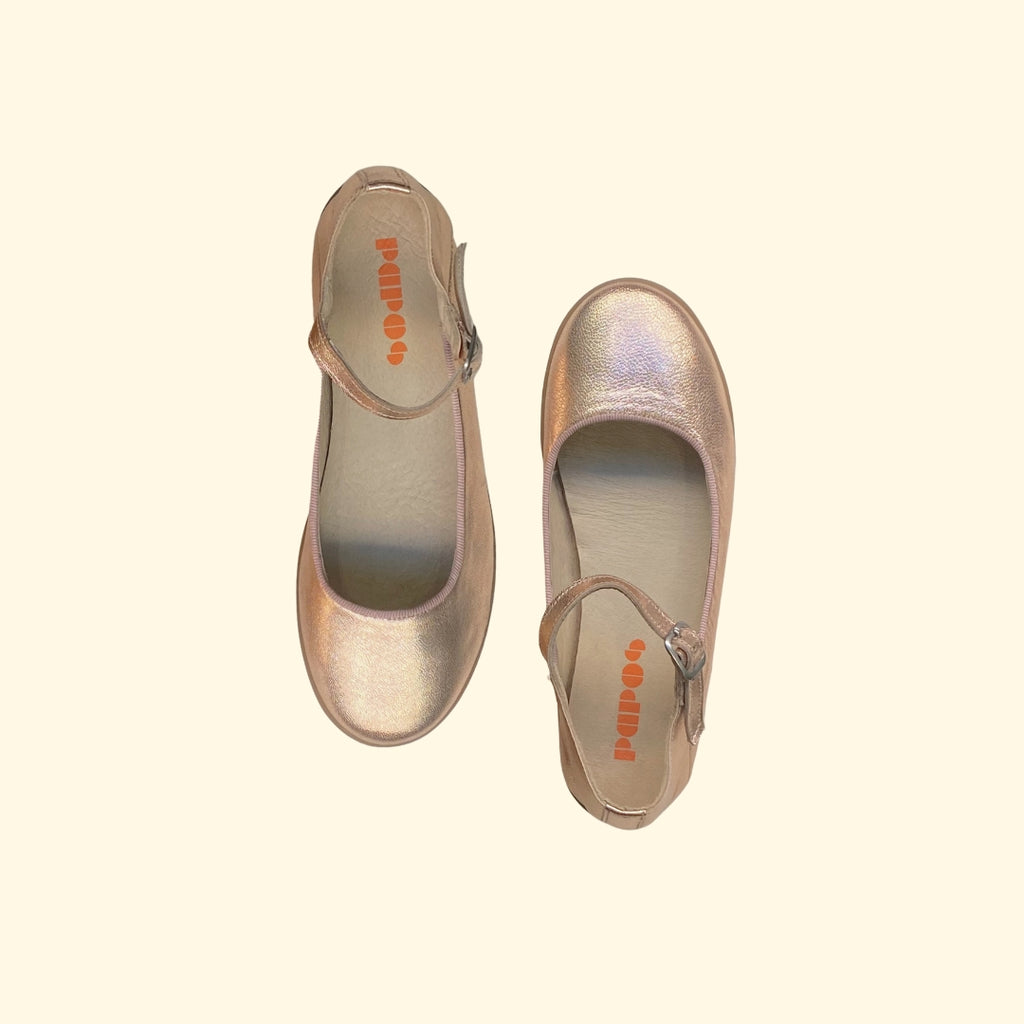 Bailarina rosa metalizada - metal rose