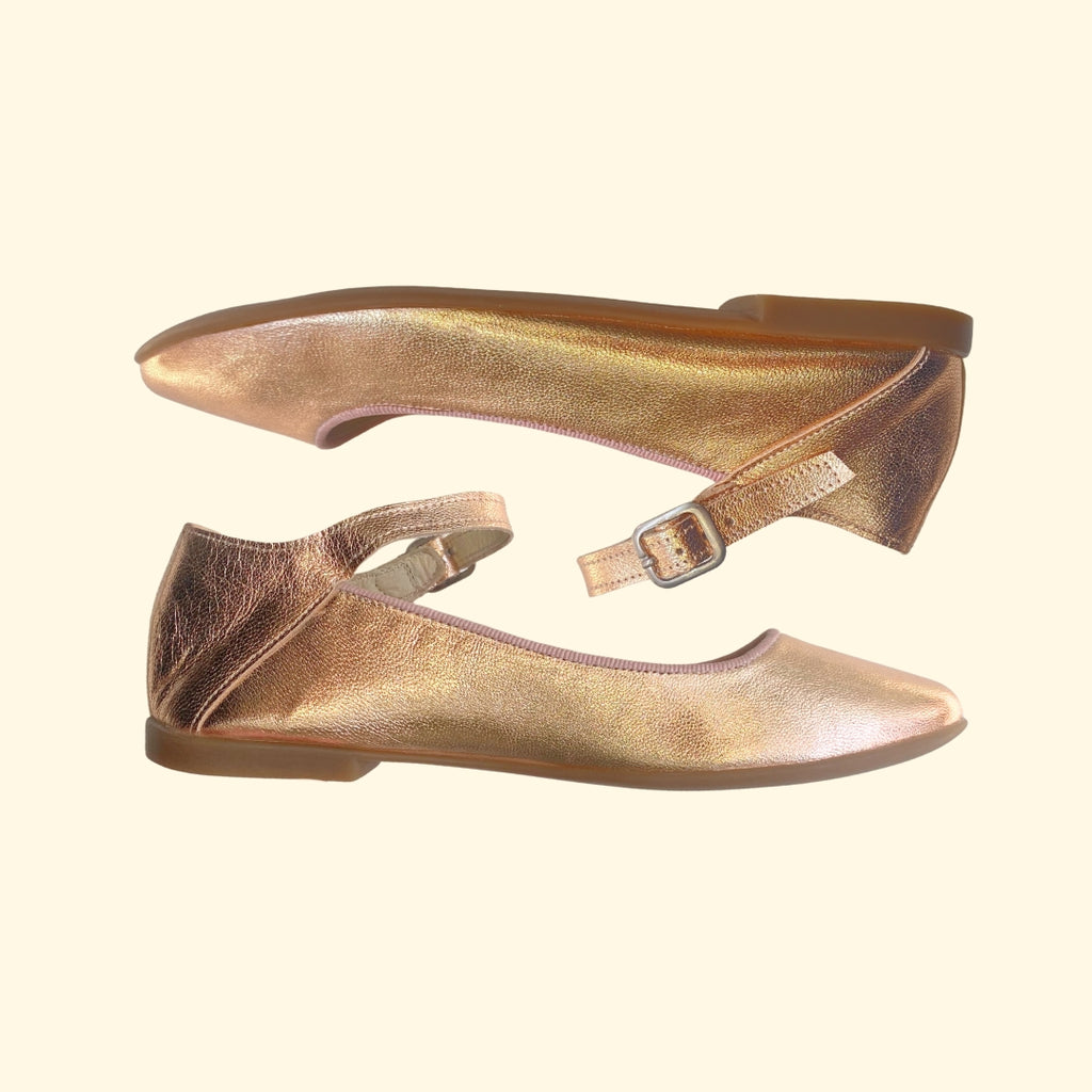 Bailarina rosa metalizada - metal rose