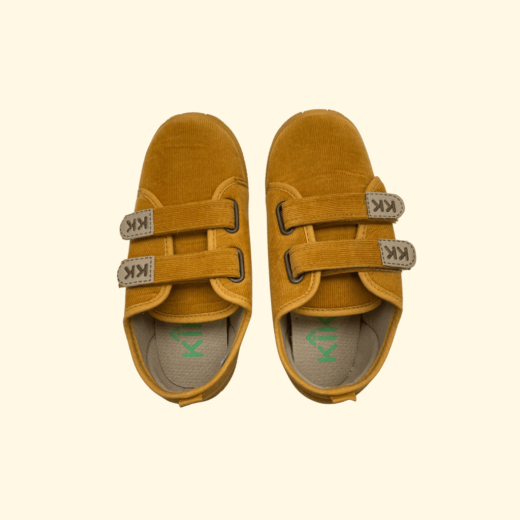 Zapatillas pana mostaza