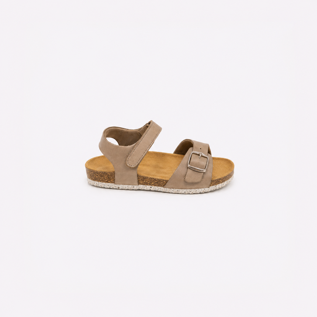 sandalia beig de hebilla unisex suela de corcho hecho en españa - tiendas papos