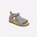 Sandalia de piel gris claro