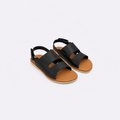 Sandalia de piel negra