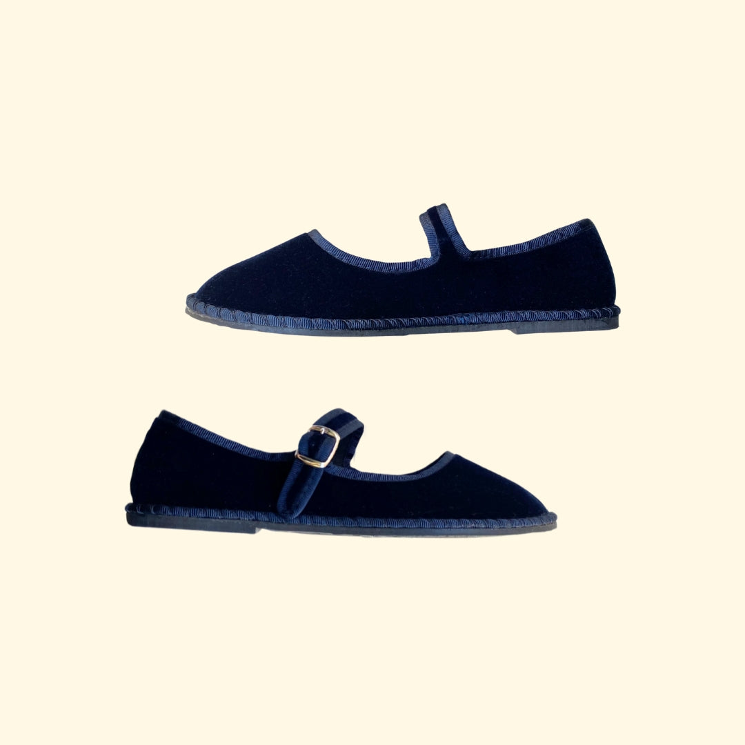 Veneciana con cierre de mercedes marino