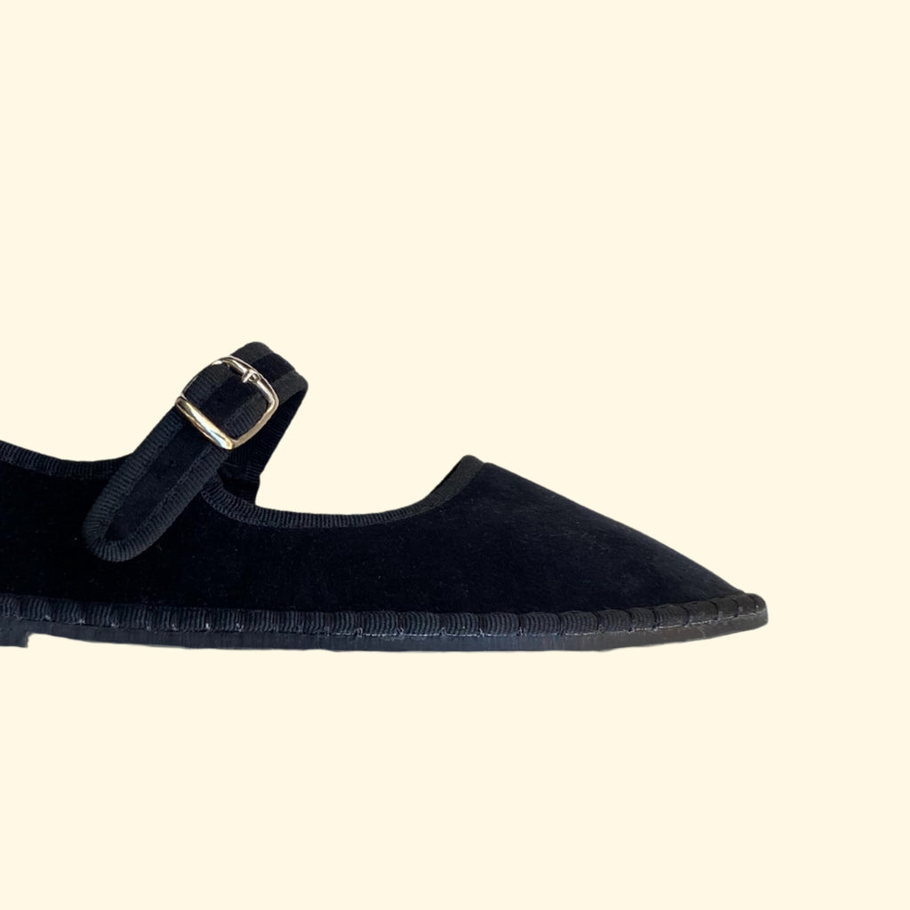 Veneciana con cierre mercedes negro