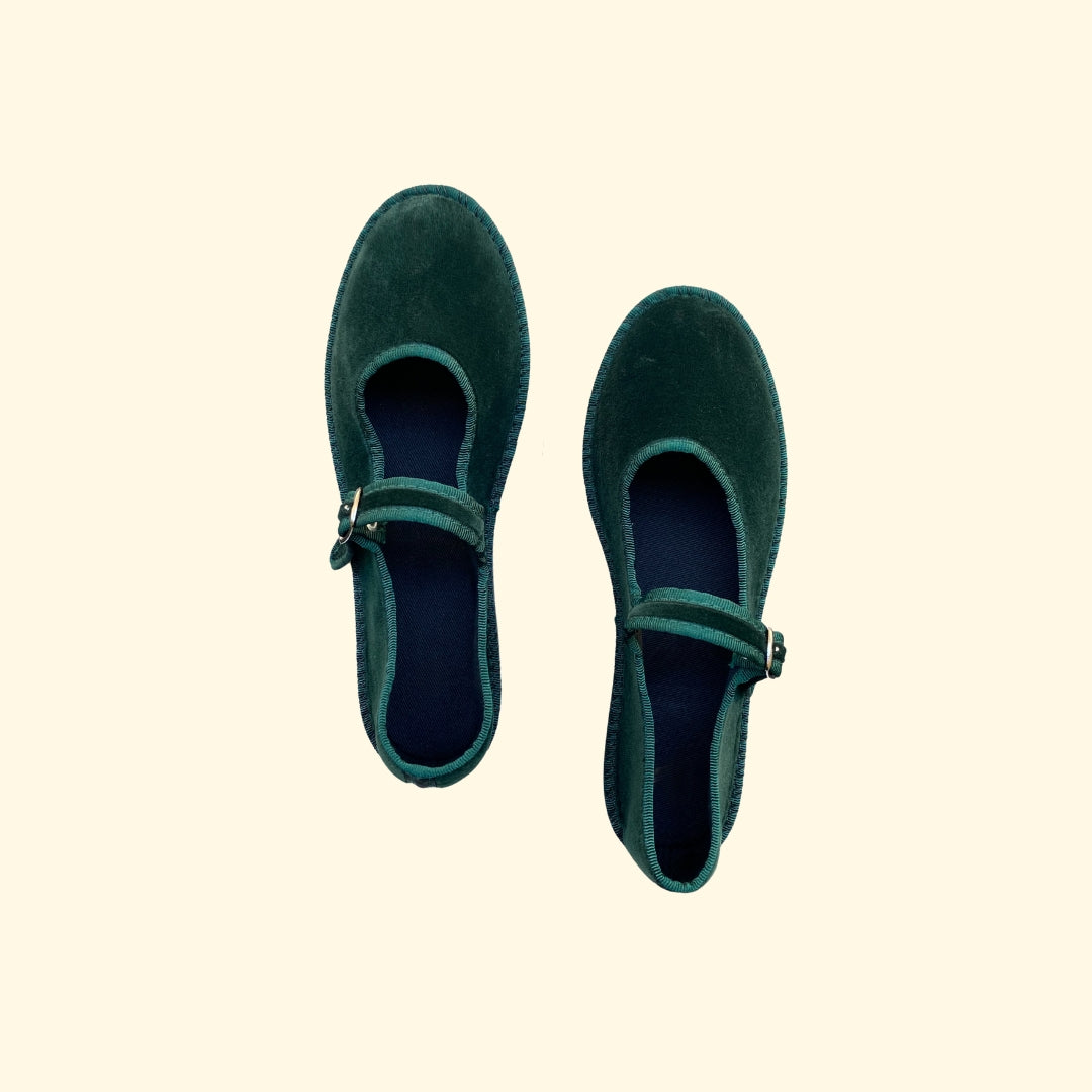 Veneciana con cierre de mercedes verde