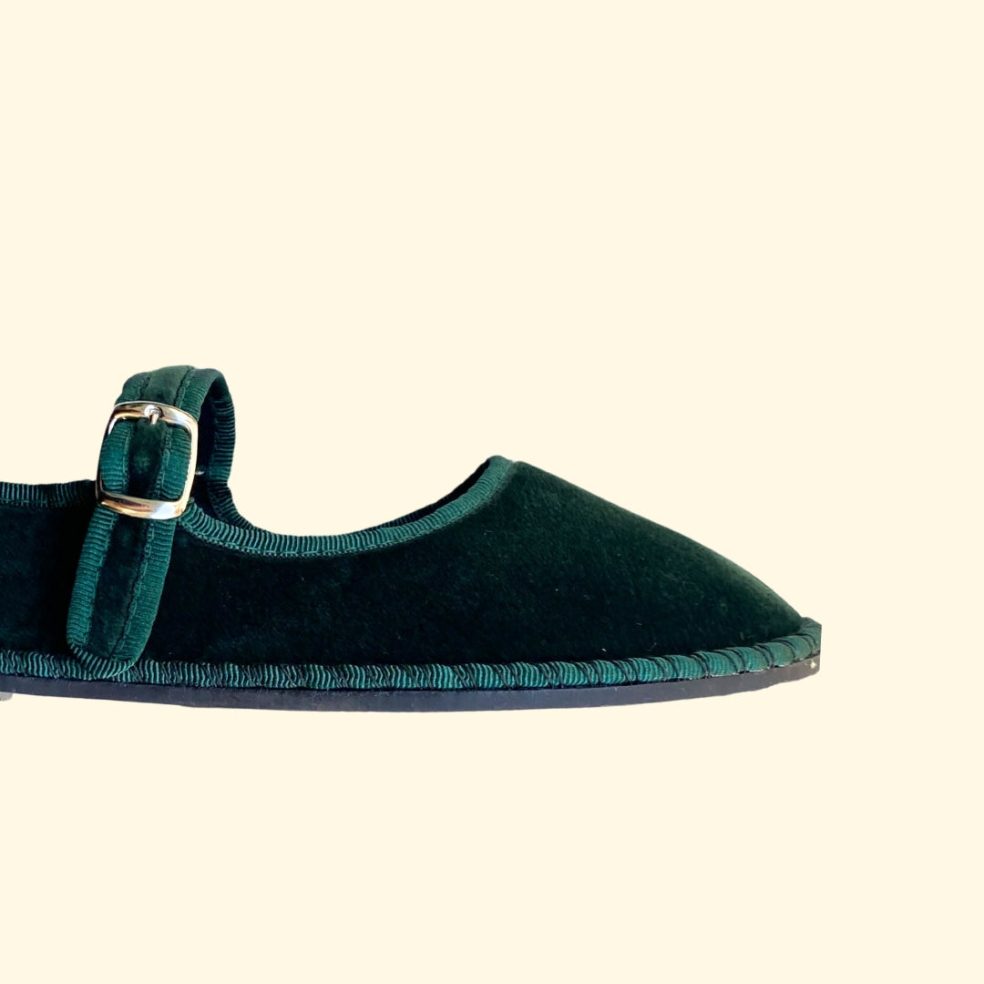 Veneciana con cierre de mercedes verde